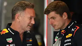 Jos Verstappen and Christian Horner