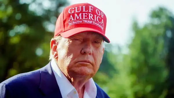 Donald Trump in red hat