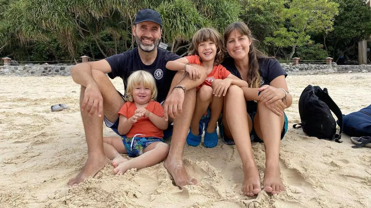 Family on Beach