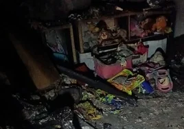 Burnt family belongings in home fire