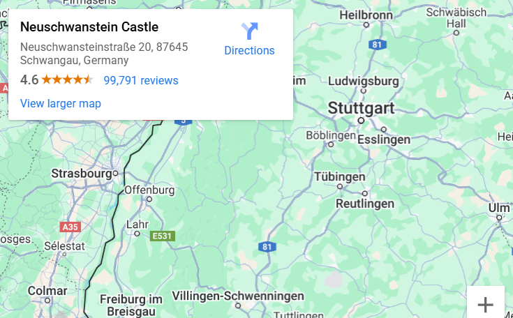 Neuschwanstein Castle Map