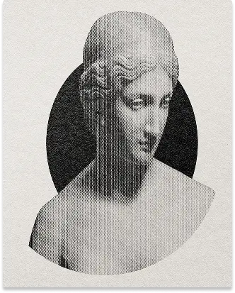 Classical statue portrait