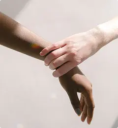 Hands touching